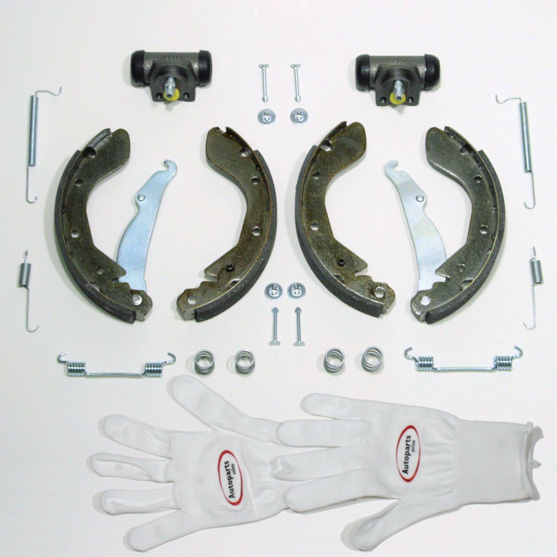 Autoparts-Online Set 60005353 Bremsbacken/Bremsen + Radzylinder + Zubehör für hinten/für die Hinterachse von Autoparts-Online