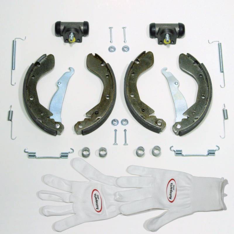 Autoparts-Online Set 60005355 Bremsbacken/Bremsen + Radzylinder + Zubehör für hinten/für die Hinterachse von Autoparts-Online