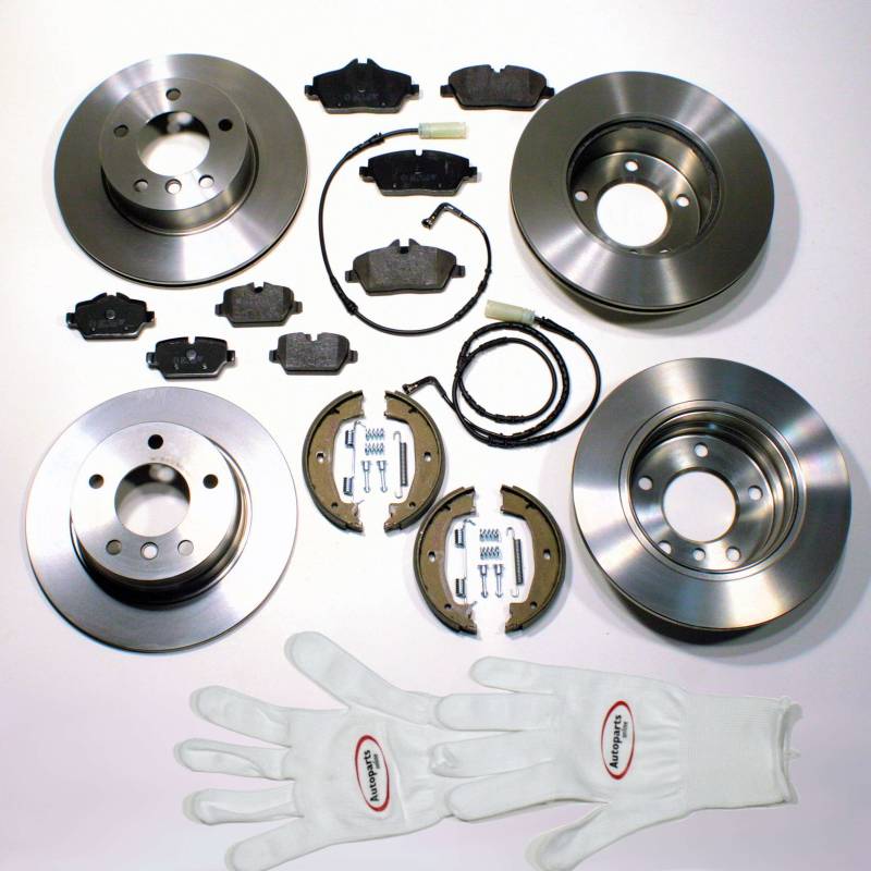 Autoparts-Online Set 60005406 Bremsscheiben/Bremsen Set + Bremsbeläge + Zubehör für vorne + hinten von Autoparts-Online