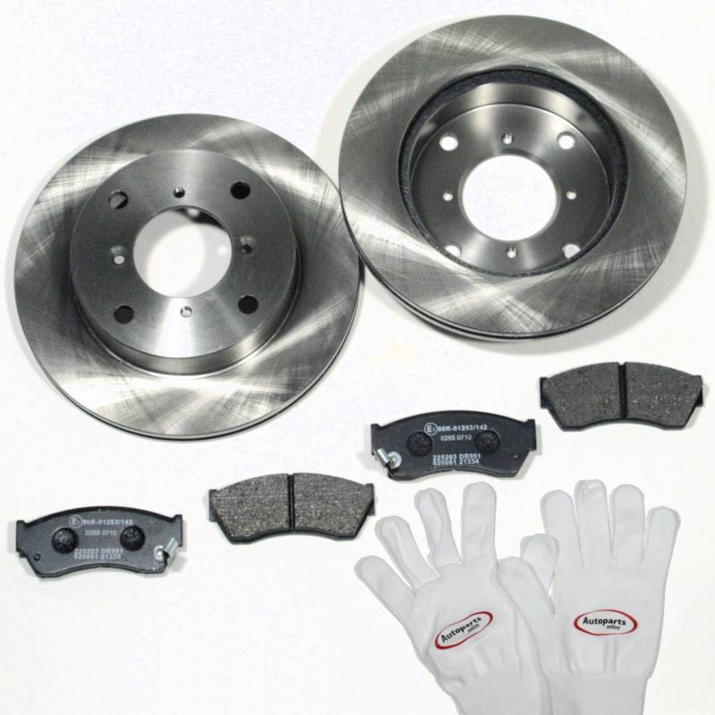 Autoparts-Online Set 60005710 Bremsscheiben Ø 258 mm/Bremsen + Bremsbeläge für hinten/die Hinterachse* von Autoparts-Online