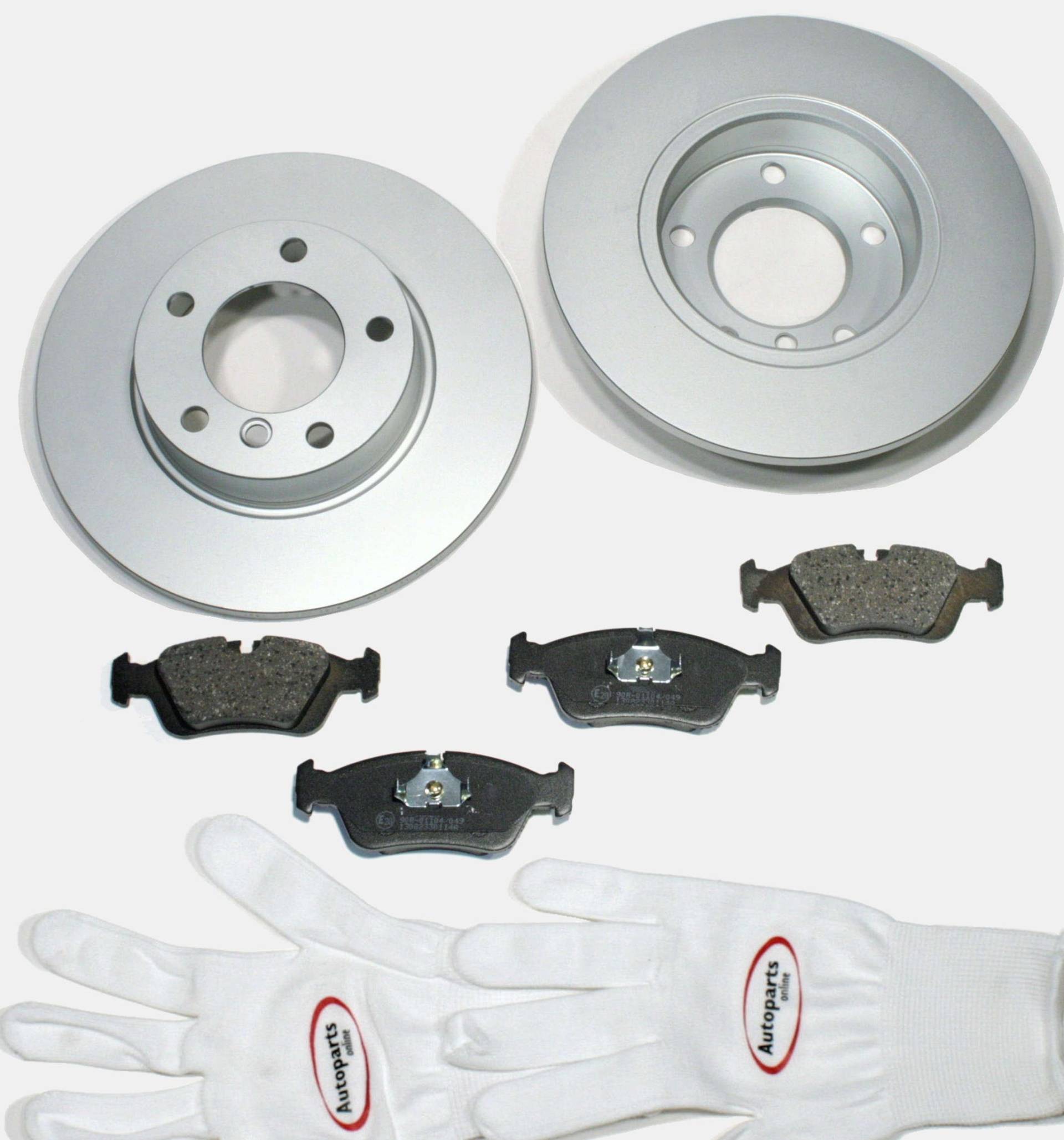 Autoparts-Online Set 60005946 Bremsscheiben beschichtet/coated + Bremsbeläge für vorne/für die Vorderachse von Autoparts-Online