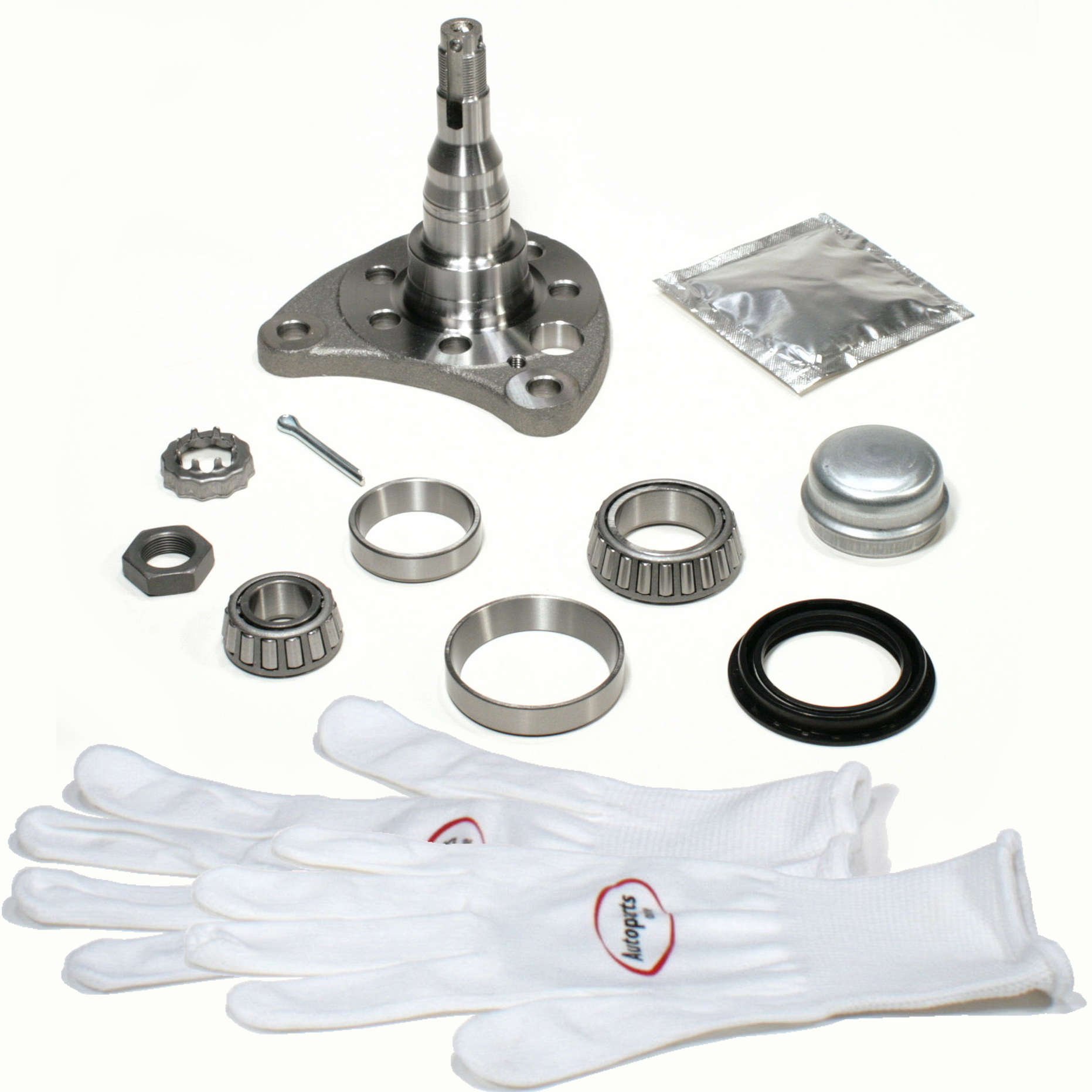 Autoparts-Online Set 60005976 Achszapfen Achsschenkel Radnabe für Scheibenbremse + Radlager hinten Links von Autoparts-Online