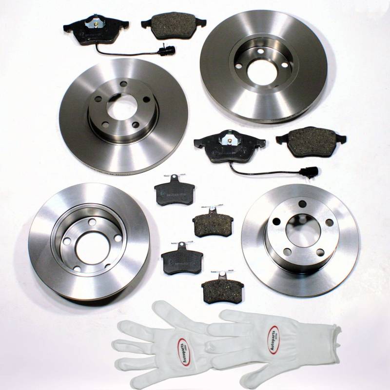 Autoparts-Online Set 60008532 Bremsscheiben unbelüftet/Bremsen + Bremsbeläge vorne + hinten von Autoparts-Online