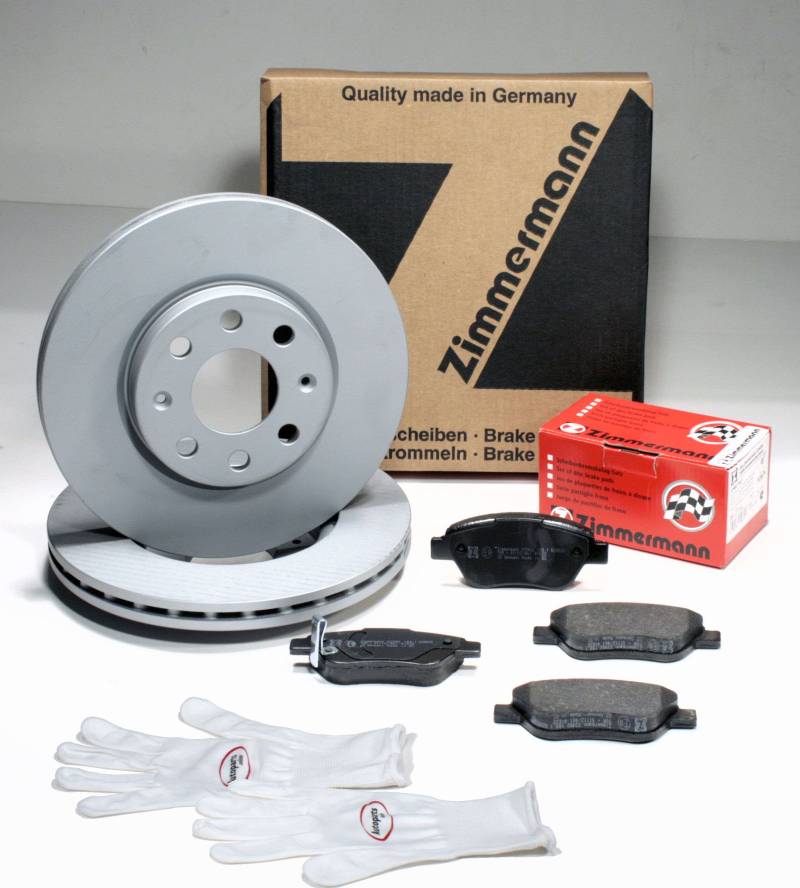 Autoparts-Online Set 60008968 Zimmermann Bremsscheiben Coat Z/Bremsen + Bremsbeläge für vorne von Autoparts-Online