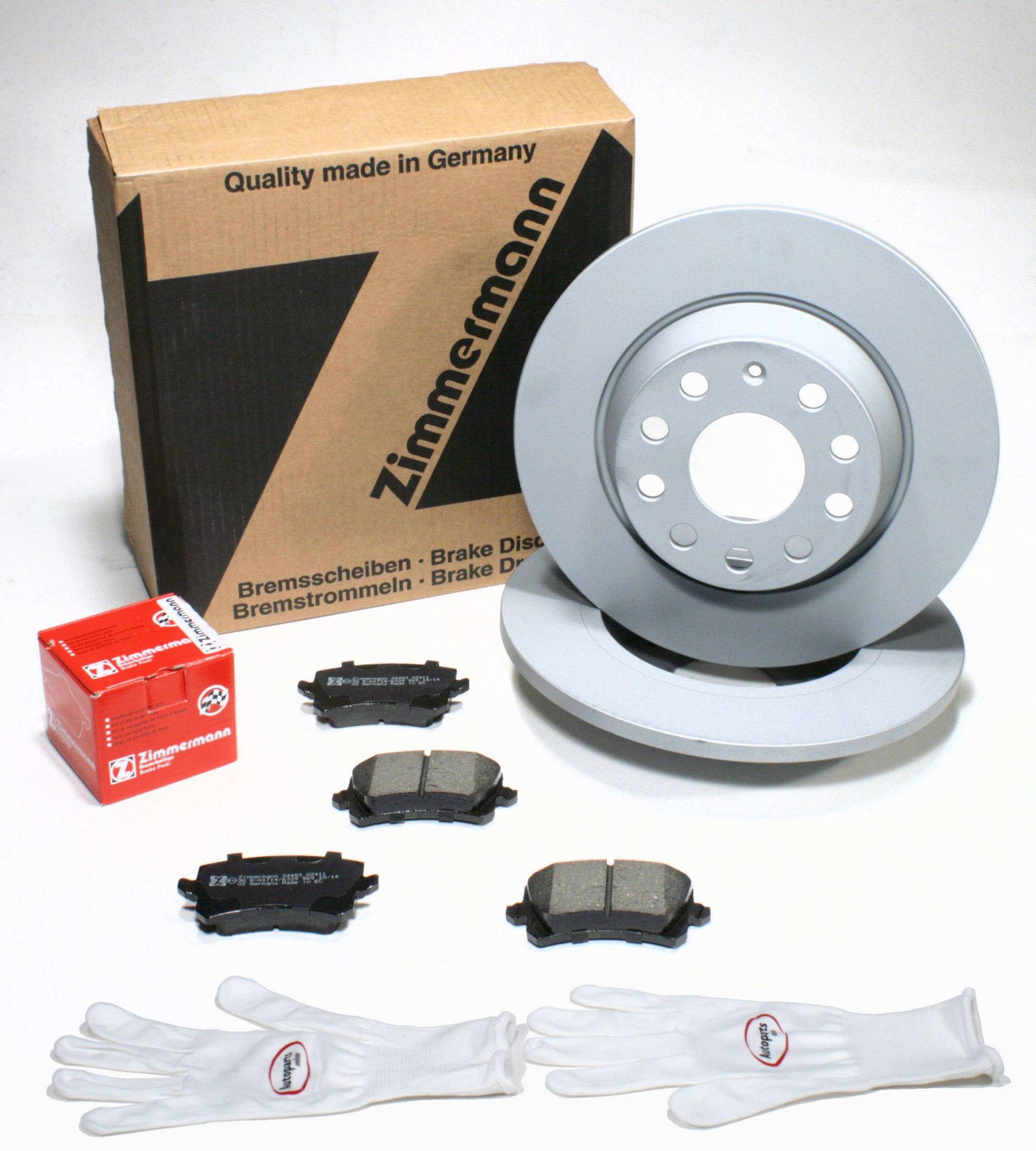 Autoparts-Online Set 60009394 Zimmermann Bremsscheiben Coat Z/Ø 282 mm Bremsen + Bremsbeläge hinten von Autoparts-Online