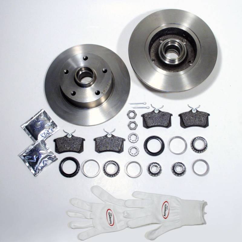 Autoparts-Online Set 60009498 Bremsscheiben/Bremsen Ø 245 mm + Bremsklötze + Radlager hinten von Autoparts-Online