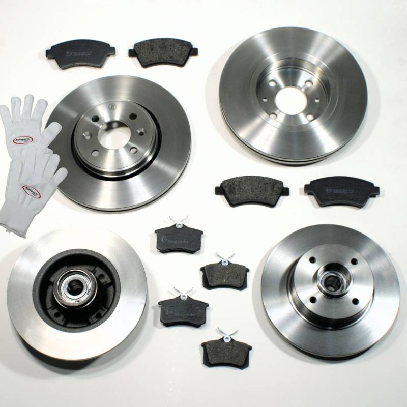 Autoparts-Online Set 60009759 Bremsscheiben/Bremsen + Bremsbeläge für vorne + hinten von Autoparts-Online