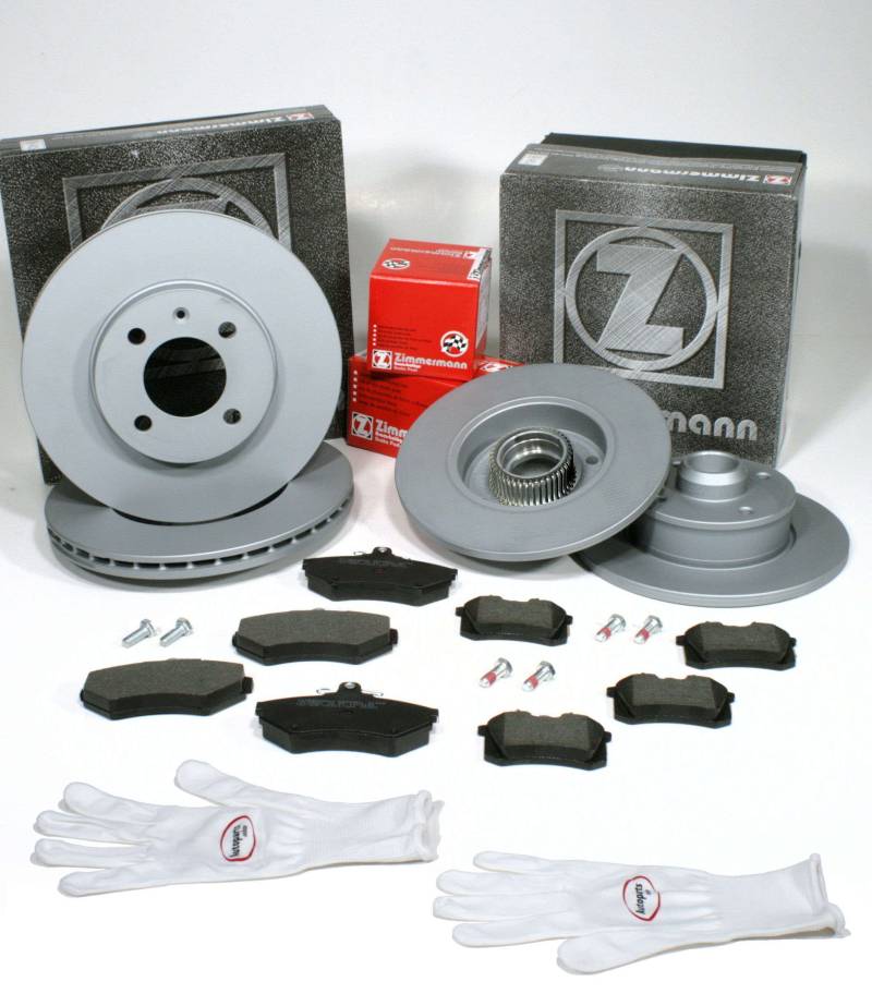 Autoparts-Online Set 60011624 Zimmermann Bremsscheiben Coat Z/Bremsen + ABS-Ringe + Bremsbeläge für vorne + hinten von Autoparts-Online