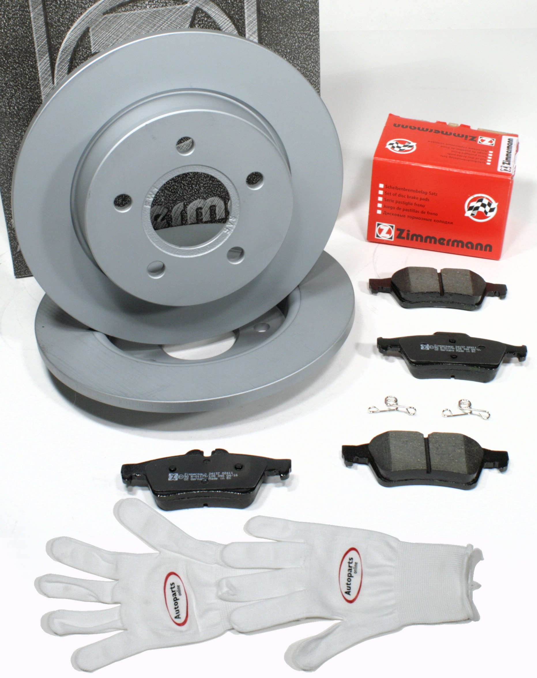 Autoparts-Online Set 60011886 Zimmermann Bremsscheiben Ø 280 mm Coat Z/Bremsen + Bremsbeläge für hinten/die Hinterachse von Autoparts-Online