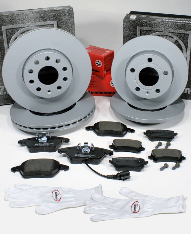 Autoparts-Online Set 60014640 Zimmermann Bremsscheiben 1LJ 1KW Coat Z Bremsen Bremsbeläge für vorne hinten von Autoparts-Online