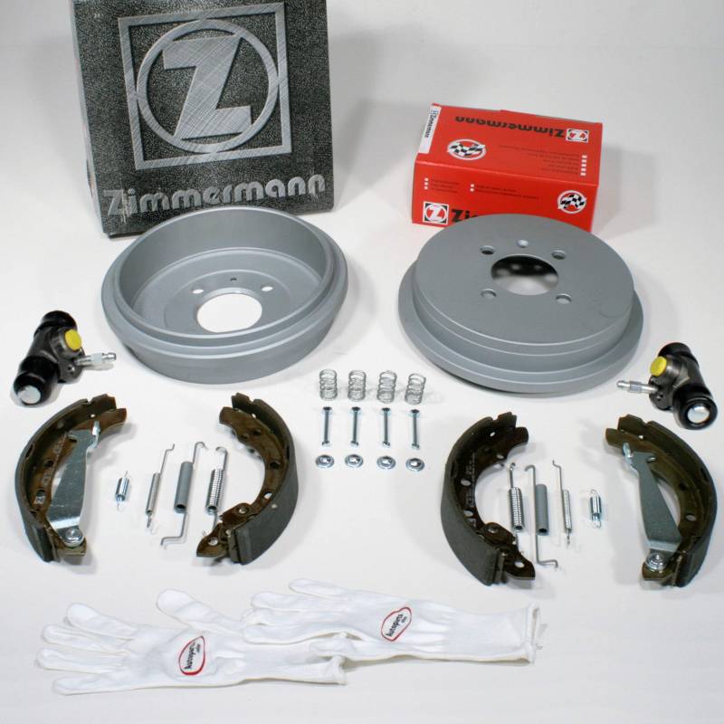 Autoparts-Online Set 60014843 Zimmermann Bremstrommeln Coat Z Bremsbacken Zubehör Radzylinder für hinten die Hinterachse von Autoparts-Online