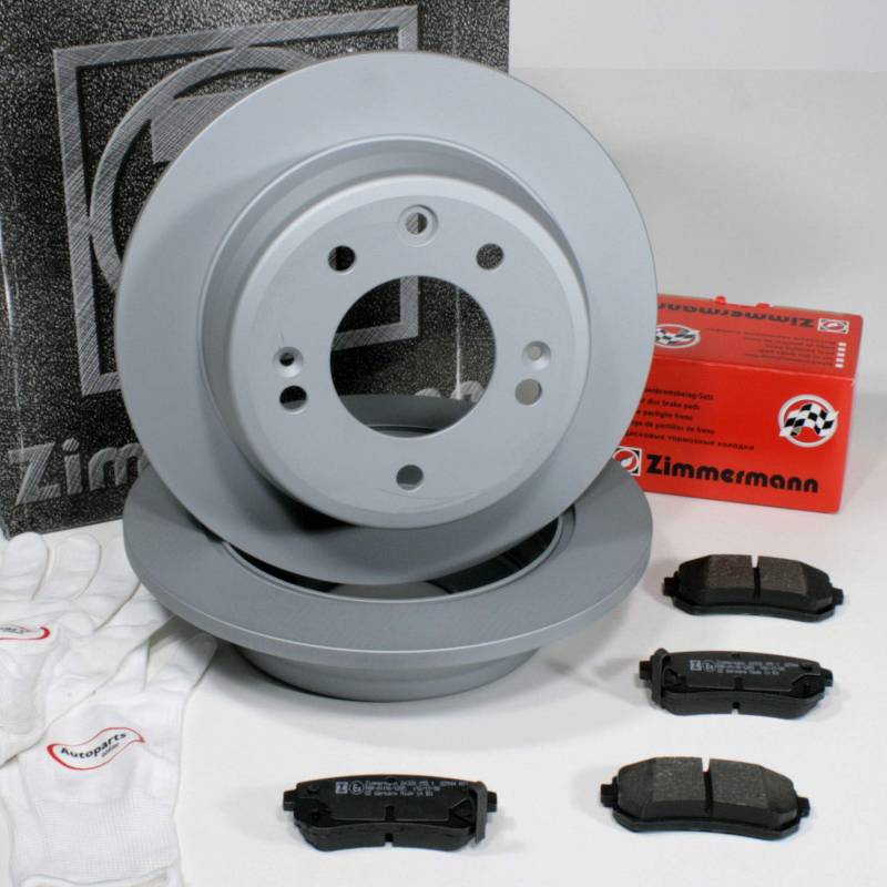 Autoparts-Online Set 60015674 Zimmermann Bremsscheiben 284 mm Coat Z Bremsen Bremsbeläge für hinten die Hinterachse von Autoparts-Online