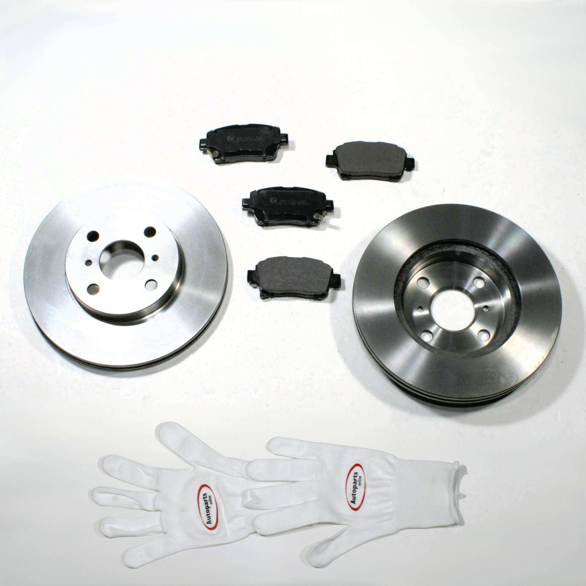 Autoparts-Online Set 60015743 Bremsscheiben 14 Zoll Bremsen Bremsbeläge für vorne die Vorderachse von Autoparts-Online