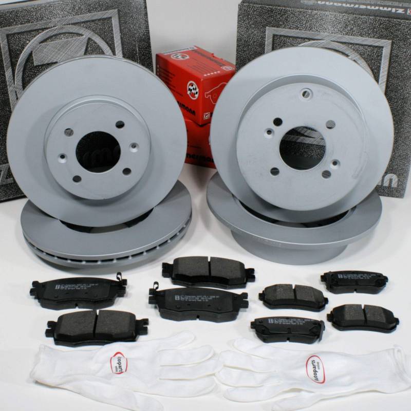 Autoparts-Online Set 60015929 Zimmermann Bremsscheiben 14 Zoll Coat Z Bremsen Bremsbeläge für vorne hinten von Autoparts-Online