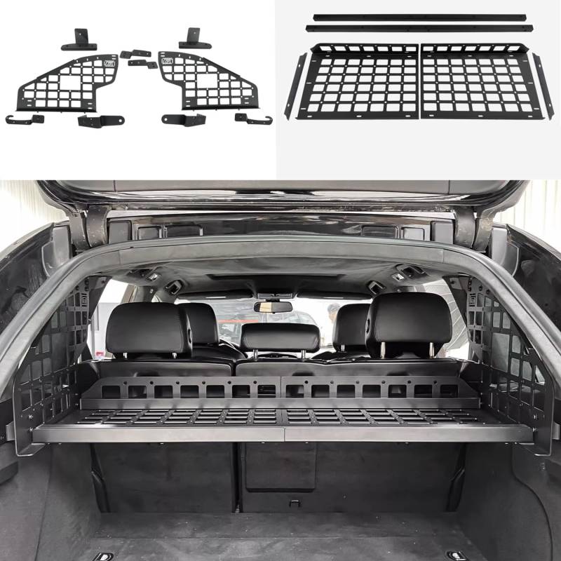 Autophoton Kofferraumregal Frachtorganisatoren Rack Modulares Aufbewahrungspanel für Cayenne 2002-2009 (Seitenrahmen mittleres Regal) von Autophoton