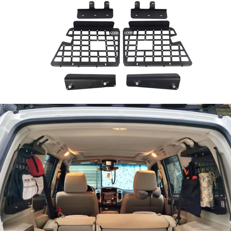 Autophoton Kofferraumregal Frachtorganisatoren Rack Modulares Aufbewahrungspanel für Pajero Fünftürer V80 V90 V93 V95 V97 V98 2007-2021 (Seitenrahmen) von Autophoton