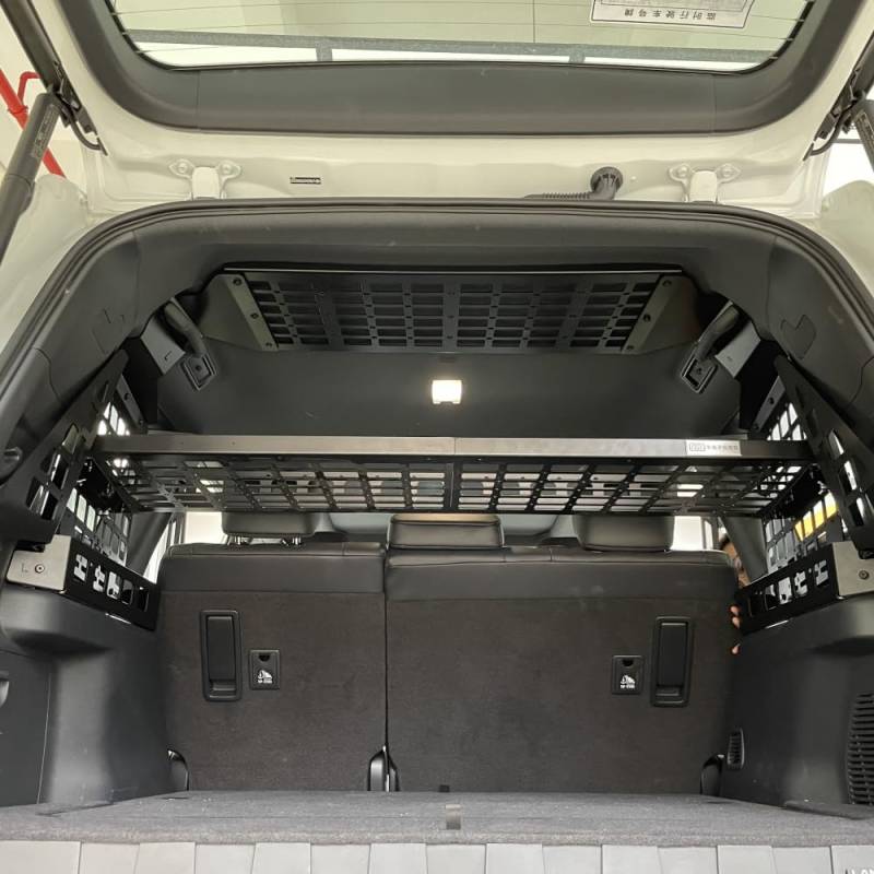 CGZ MOLLE Panel Kofferraumregal Frachtorganisatoren Rack Modulares Aufbewahrungspanel Ganzes Set für Land Cruiser Prado 250 Series LC250 2024 2025 von Autophoton