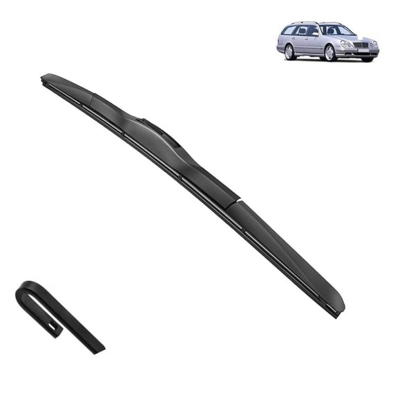 Frontwischerblätter kompatibel mit Mercedes Benz E-Klasse S210 W210 1996–2002 Wagon Sedan Windschutzscheibe Windschutzscheibe Fenster E200 E230 E280 E320 (Color : Front, Size : LHD) von Autopixl