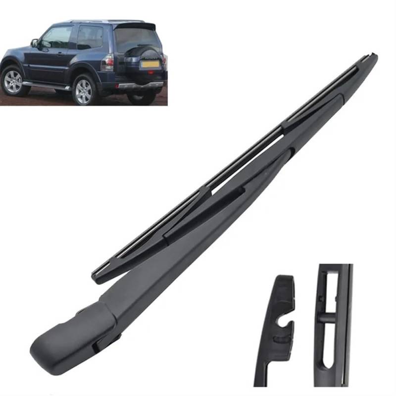 Scheibenwischer, 30,5 cm (12 Zoll) Heckwischerblatt und Arm-Set, kompatibel mit Mitsubishi Pajero Shogun Montero V80 2007–2021, Windschutzscheibe, Windschutzscheibe, Fenster von Autopixl