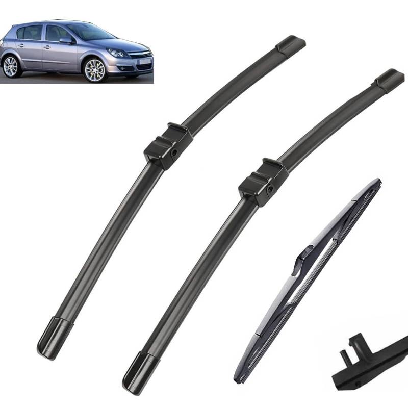 Wischerblätter-Set für vorne und hinten, kompatibel mit Opel Astra H 5 Türen 2004–2009, Windschutzscheibe, Windschutzscheibe, Fenster, 22 Zoll, 18 Zoll, 12 Zoll von Autopixl