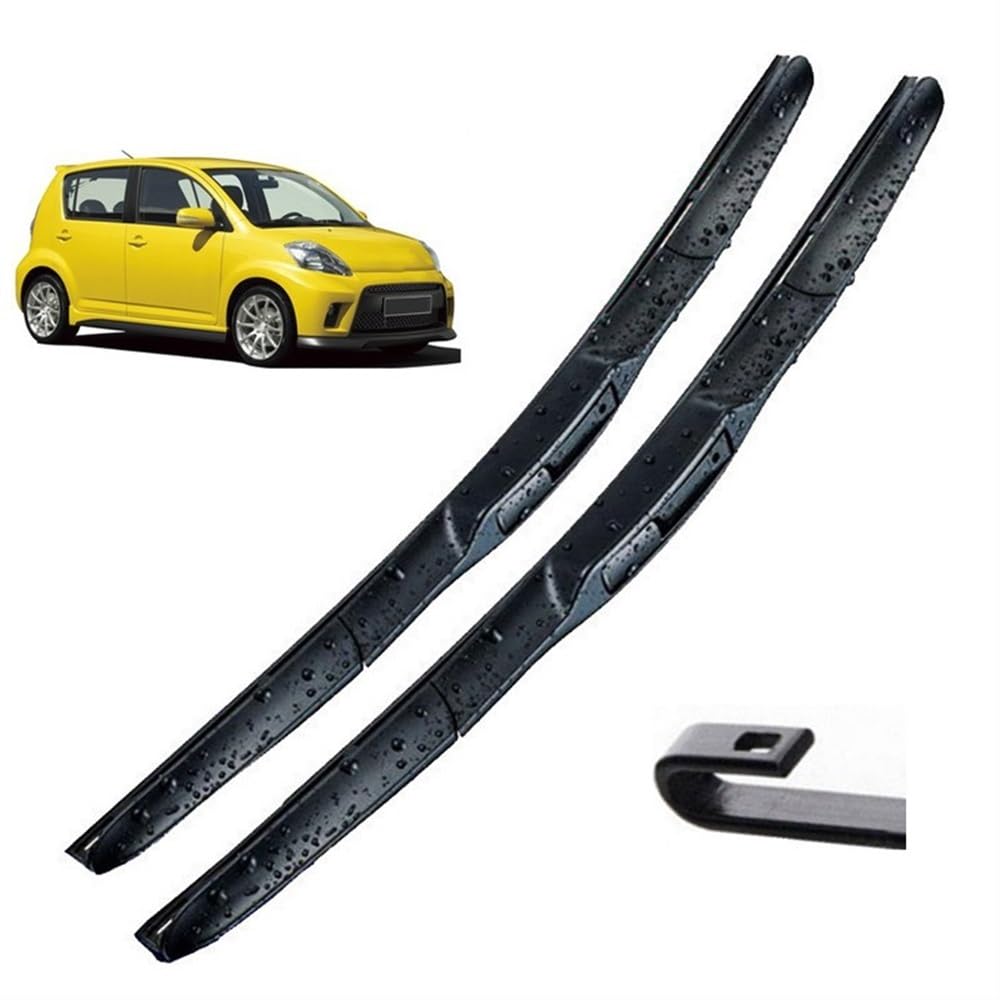 Wischerblätter for Frontscheibenwischer, kompatibel mit Daihatsu Sirion MK2 2005–2012, Windschutzscheibe, Windschutzscheibe, saubere Fenster, Auto-Regenbürsten, 20 Zoll + 16 Zoll von Autopixl