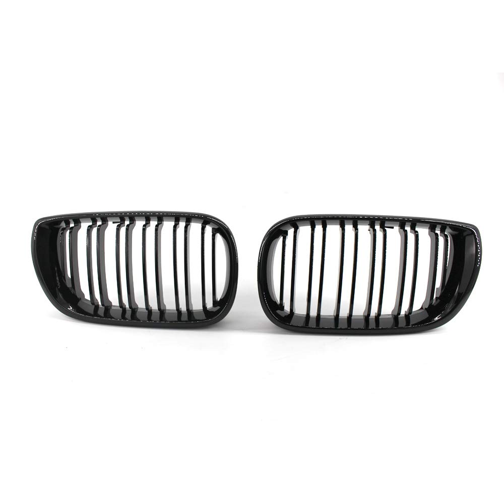 Doppelbrücke Front Nieren Grill Grill Grill Grill Glänzend Schwarz E46 4-Türer 02-05 von Autopone