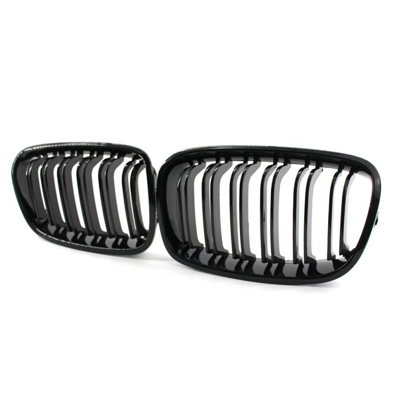 Doppelsteg Front Nieren Kühlergrill Gitter Glänzend Schwarz für 1 Series F20 F21, 2011-14 von Autopone