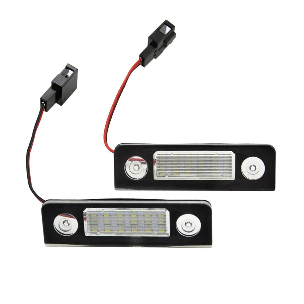 AUTO-STYLE Satz LED Nummerschildbeleuchtung kompatibel mit Skoda Octavia & Roomster 2004-2013, durchsichtig von AUTO-STYLE