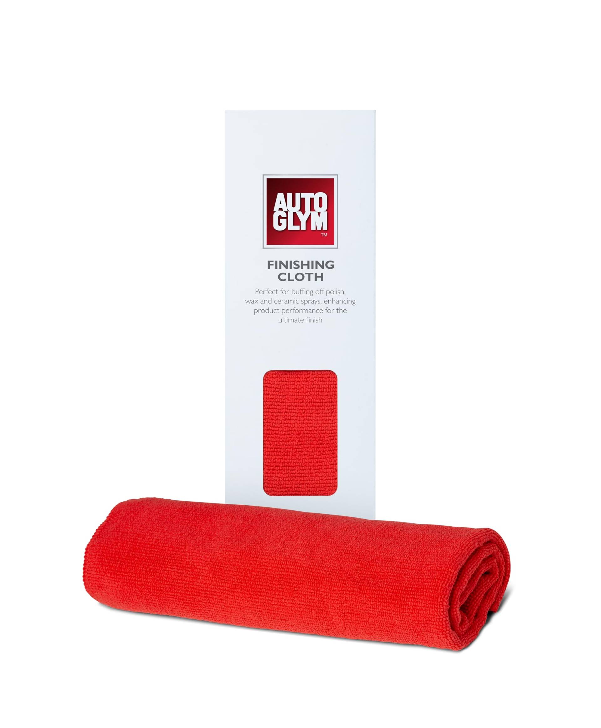 Autoglym Hi-Tech Finishing Microfasertuch, Ultra saugfähiges Microfasertuch für die Autopolitur sowie das Waschen und Wachsen von Fahrzeuginnen- und -außenräumen, 40 cm x 40 cm - Rot von Autoglym