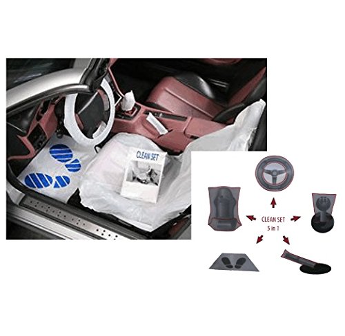 Clean Set 5 in 1 PKW Spenderbox mit 100 Beutel Sitzschoner Fußmatten Schoner Schonerset Werkstattset Auto von Autostyling Seehase