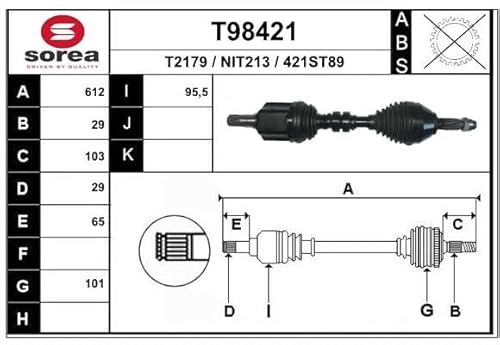 Antriebswelle Links Kompatibel mit Nissan X-Trail II T31 2007-2013 von Autoteile Gocht von Autoteile Gocht