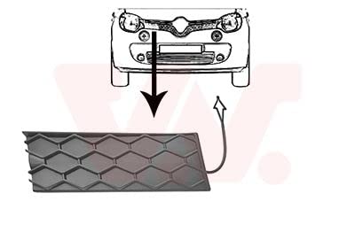 Blende Leiste für Kühlergitter Kühlergrill Set u. Links/Rechts Kompatibel mit Renault Twingo III BCM BCA 2014-> von Autoteile Gocht von Autoteile Gocht