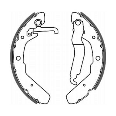 Bremsbacken Satz Hinten Kompatibel mit VW Transporter T2 21 23 1976-1979 von Autoteile Gocht von Autoteile Gocht