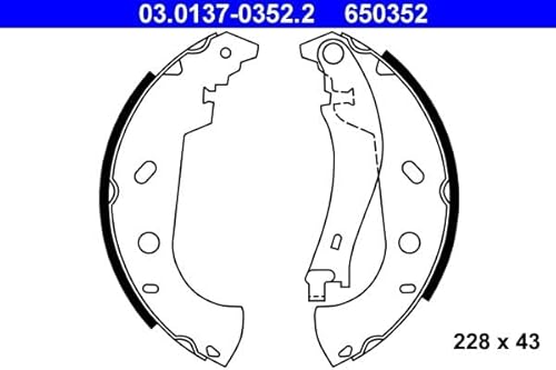 Bremsbacken Satz Hinten Kompatibel mit Fiat Palio Weekend 178 173 373 374 171 1997-2006 von Autoteile Gocht von Autoteile Gocht