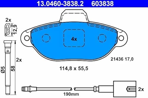 Bremsbeläge Satz Bremsklötze Scheibenbremse Vorne Kompatibel mit Ford KA RU8 2008-2016 von Autoteile Gocht von Autoteile Gocht