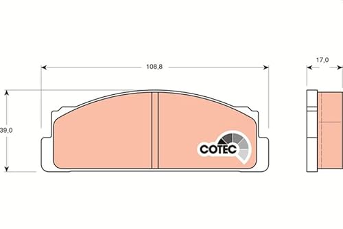 Bremsbelagsatz, Scheibenbremse Kompatibel mit Autobianchi Fiat FSO Lancia Pininfarina Zastava A 112 + A 111 + Primula Coupe + Primula Berlina 67-96 von Autoteile Gocht