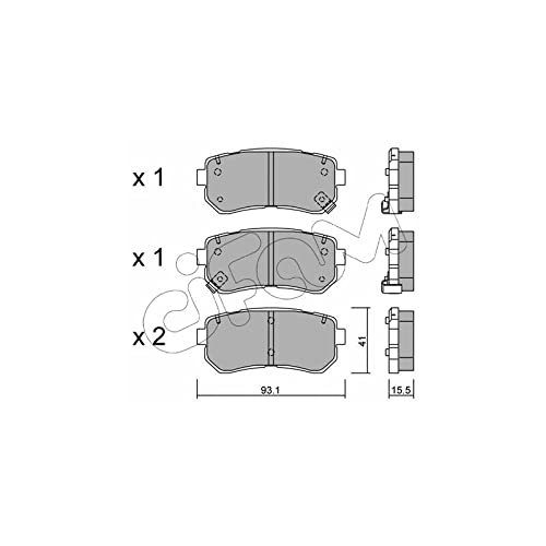 Bremsbelagsatz, Scheibenbremse Kompatibel mit Hyundai KIA i30 + Kombi + Ix35 + Ix20 + i20 I + Tucson + Accent III + Limo Ceed + SW von Autoteile Gocht von Autoteile Gocht