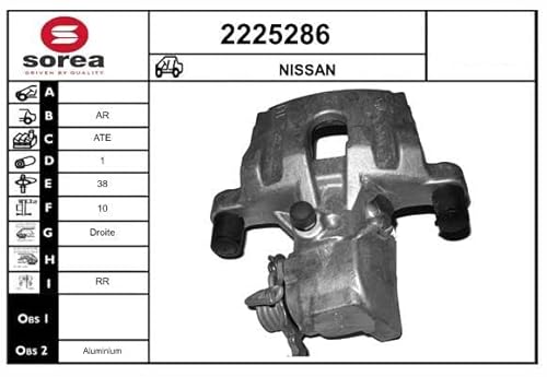 Bremssattel Bremszange Set u. Hinten Links/Rechts Kompatibel mit Nissan Primera Traveller Kombi 2002-> von Autoteile Gocht von Autoteile Gocht