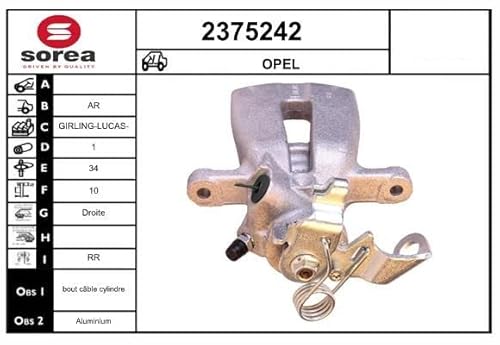 Bremssattel Bremszange Set u. Hinten Links/Rechts Kompatibel mit Opel Astra G Limo T98 1998-2005 von Autoteile Gocht von Autoteile Gocht