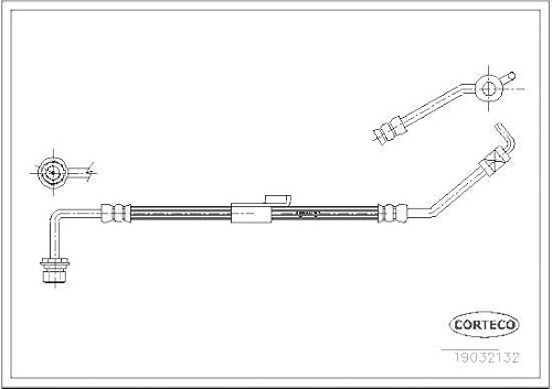 Bremsschlauch Vorne Links Kompatibel mit Ford Transit Pritsche E T 1985-1999 von Autoteile Gocht von Autoteile Gocht