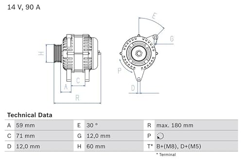 Generator Kompatibel mit Fiat Stilo 192 2001-2006 von Autoteile Gocht von Autoteile Gocht