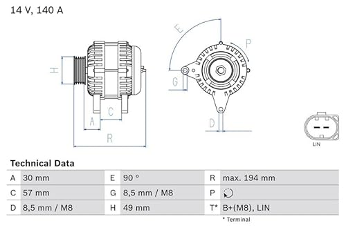 Generator Kompatibel mit Skoda Octavia III Combi 5E5 5E6 2012-2017 von Autoteile Gocht von Autoteile Gocht