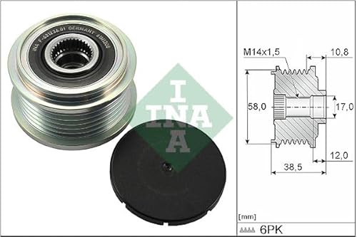 Generatorfreilauf Riemenscheibe Lichtmaschine Kompatibel mit Toyota Yaris P13 2014-2018 von Autoteile Gocht von Autoteile Gocht