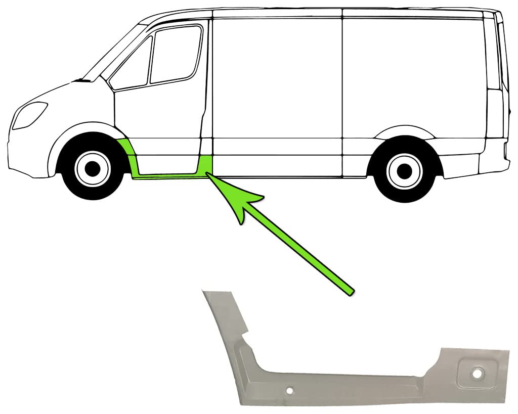 Innen Schweller Reparaturblech Verzinkt Kompatibel mit Ford Transit Bus E 92-00 von Autoteile Gocht