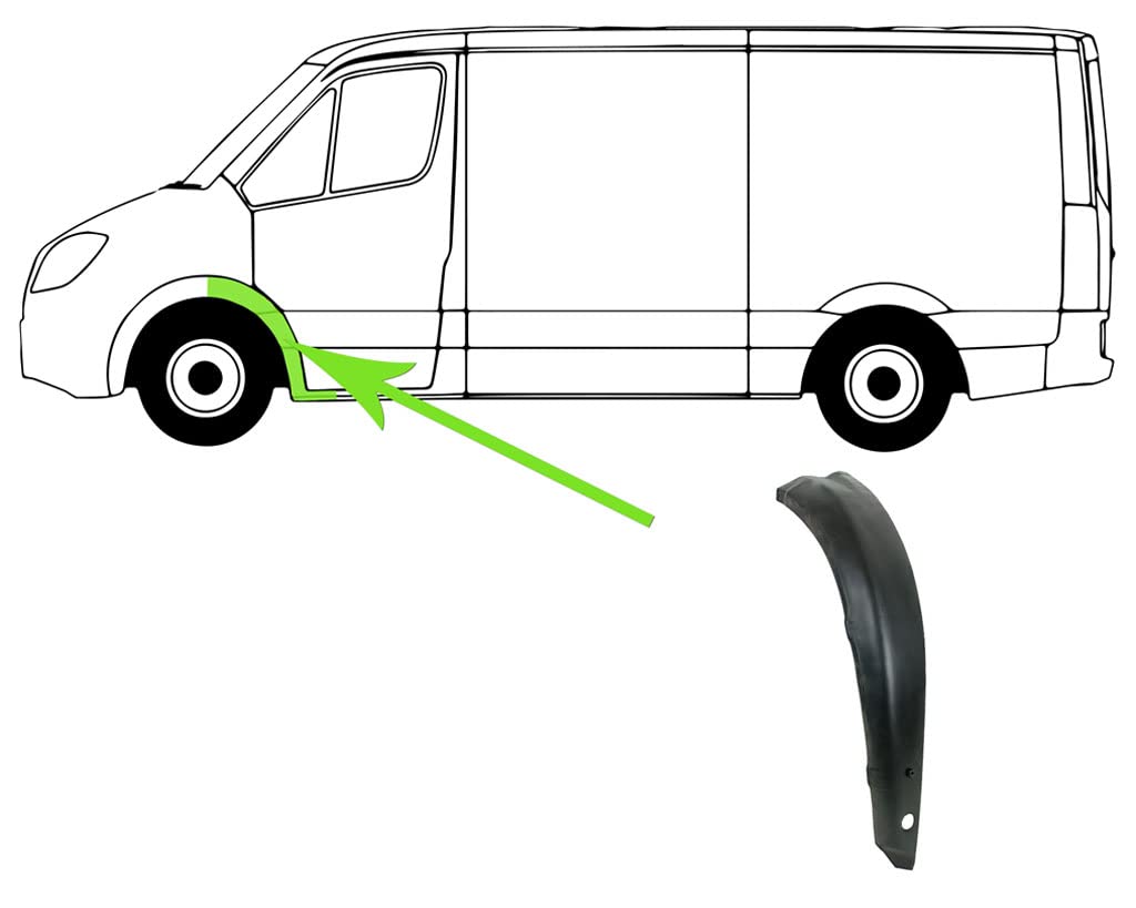 Reparaturblech für Radhaus Kotflügel Stahl Hinten Links Kompatibel mit Ford Transit E 91-94 von Autoteile Gocht von Autoteile Gocht