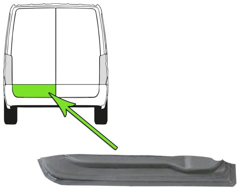 Reparaturblech Tür Hinten Set Links + Rechts Kompatibel mit VW Crafter 30-35 Bus 2E 06-16 von Autoteile Gocht