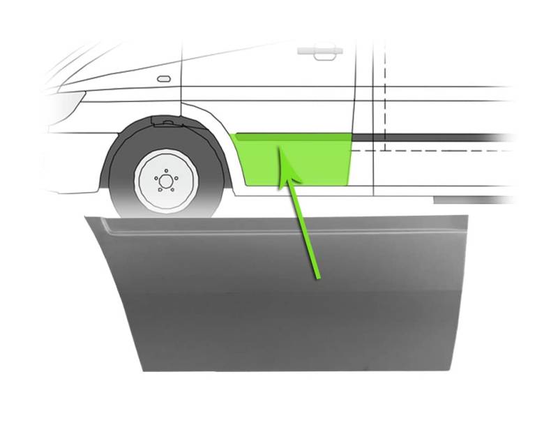 Reparaturblech Tür Set + Vorne Links/Rechts Kompatibel mit Mercedes Sprinter 3-t Pritsche B903 95-06 von Autoteile Gocht von Autoteile Gocht