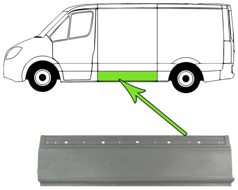 Reparaturblech für Seitenteil Seitenwand Stahl Links Kompatibel mit Mercedes von Autoteile Gocht