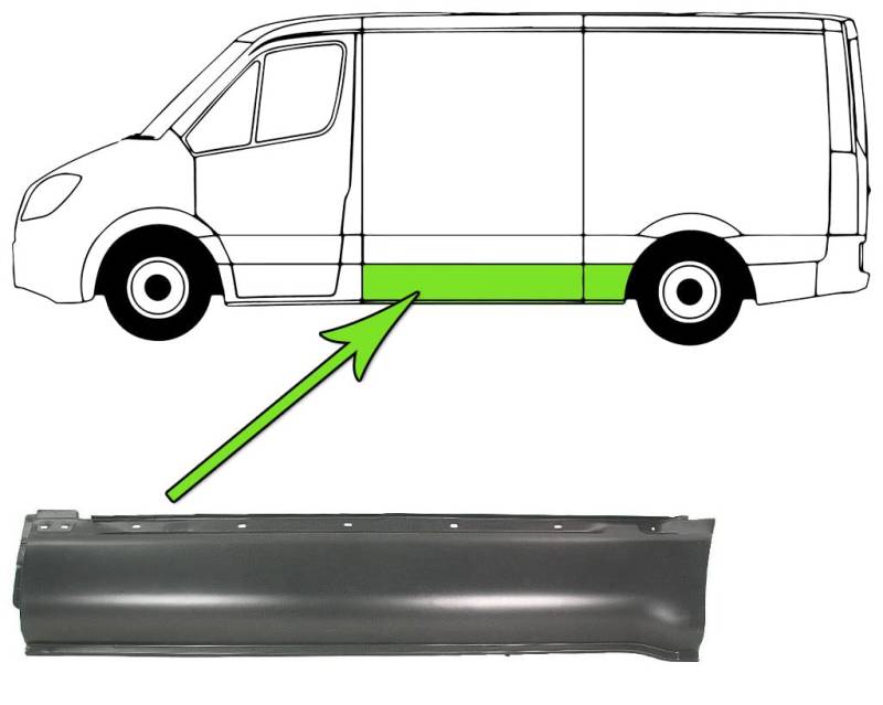 Reparaturblech für Seitenteil Seitenwand Stahl Links Kompatibel mit Nissan Interstar X70 2002-> von Autoteile Gocht von Autoteile Gocht