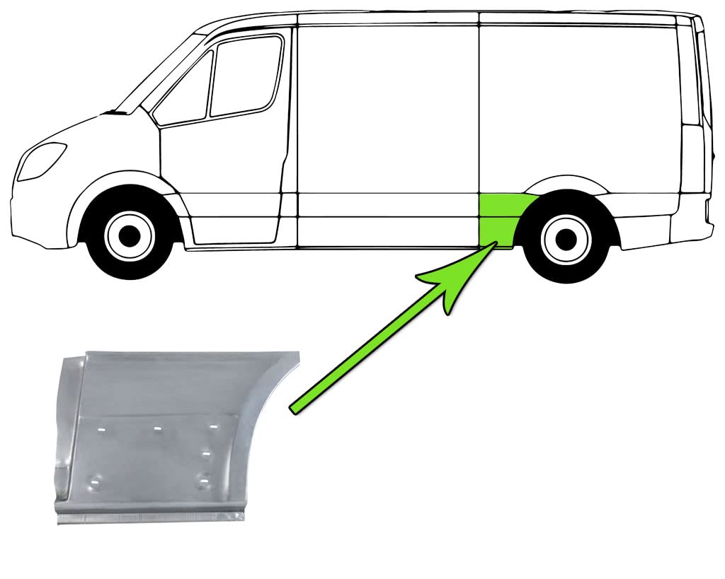 Reperaturblech Kotflügel Hinten Links Kompatibel mit Opel Renault Nissan 2007-> von Autoteile Gocht